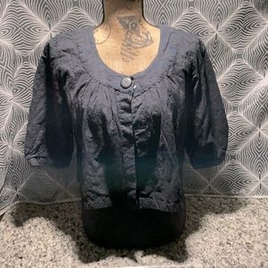This is high quality, 100% cotton blouse jacket from Art and Soul.
